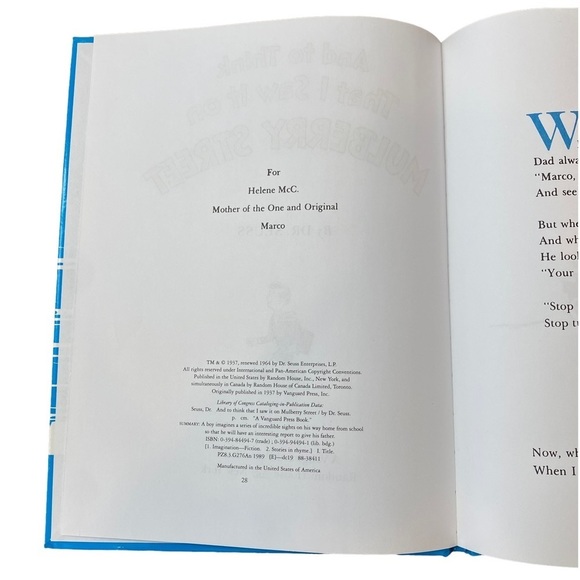 Dr Suess And to Think that I Saw It On Mulberry Street Discontinued - Picture 2 of 3